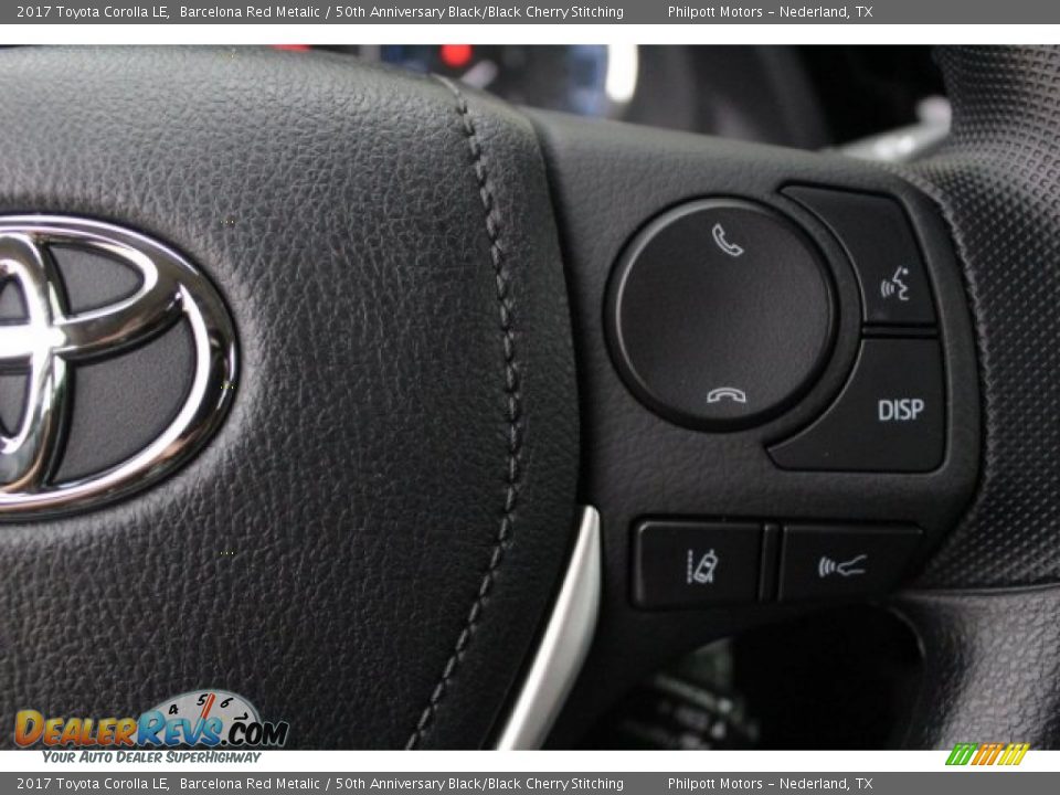 2017 Toyota Corolla LE Barcelona Red Metalic / 50th Anniversary Black/Black Cherry Stitching Photo #16