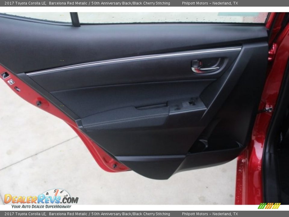 2017 Toyota Corolla LE Barcelona Red Metalic / 50th Anniversary Black/Black Cherry Stitching Photo #18
