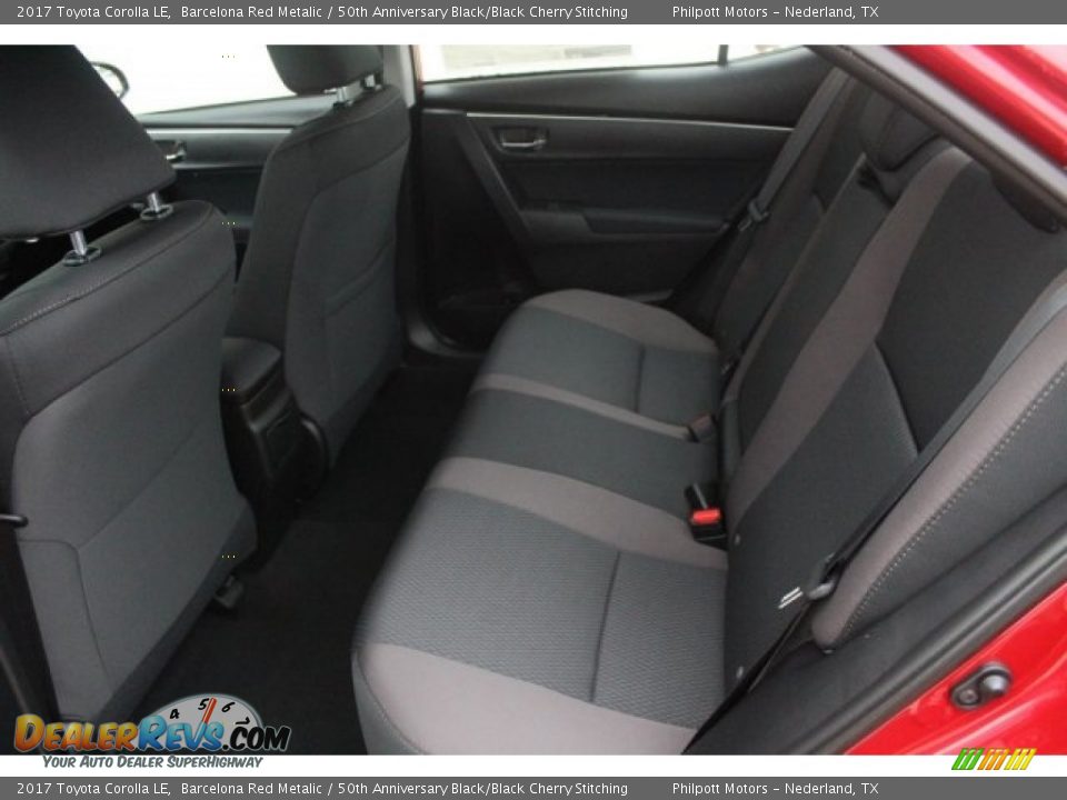 2017 Toyota Corolla LE Barcelona Red Metalic / 50th Anniversary Black/Black Cherry Stitching Photo #19