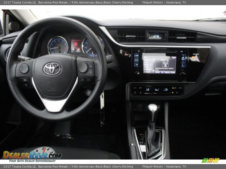 2017 Toyota Corolla LE Barcelona Red Metalic / 50th Anniversary Black/Black Cherry Stitching Photo #20