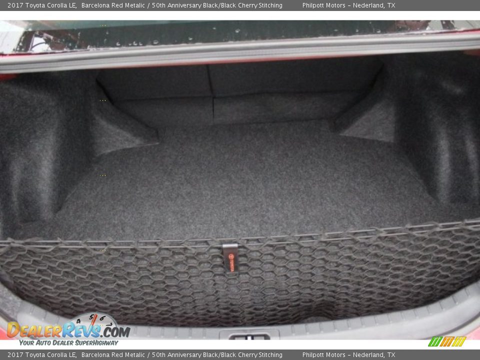 2017 Toyota Corolla LE Barcelona Red Metalic / 50th Anniversary Black/Black Cherry Stitching Photo #22