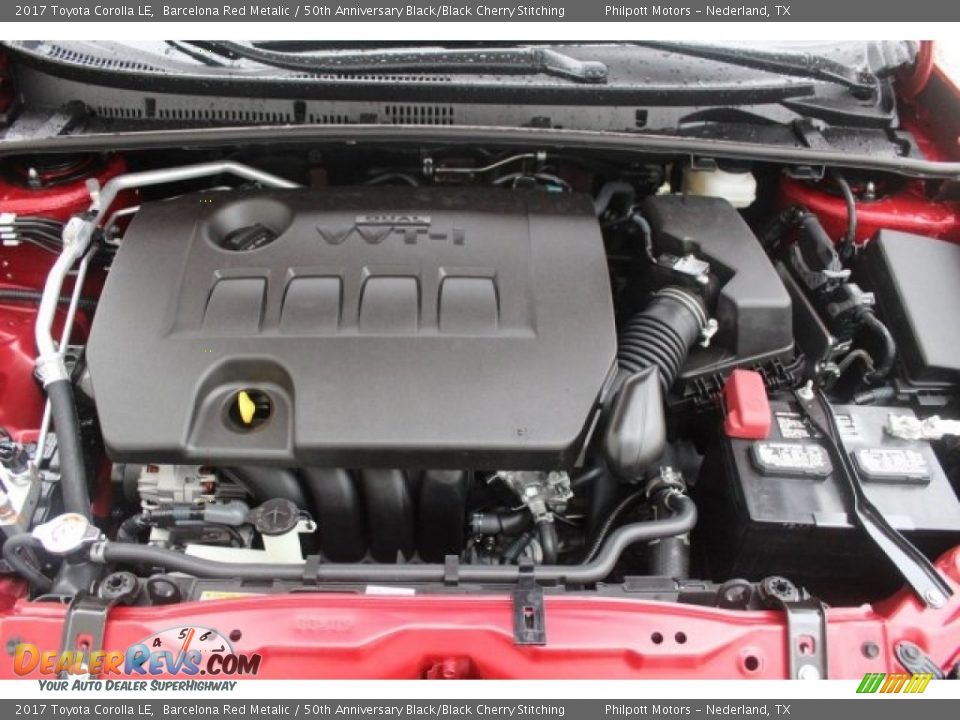 2017 Toyota Corolla LE Barcelona Red Metalic / 50th Anniversary Black/Black Cherry Stitching Photo #23