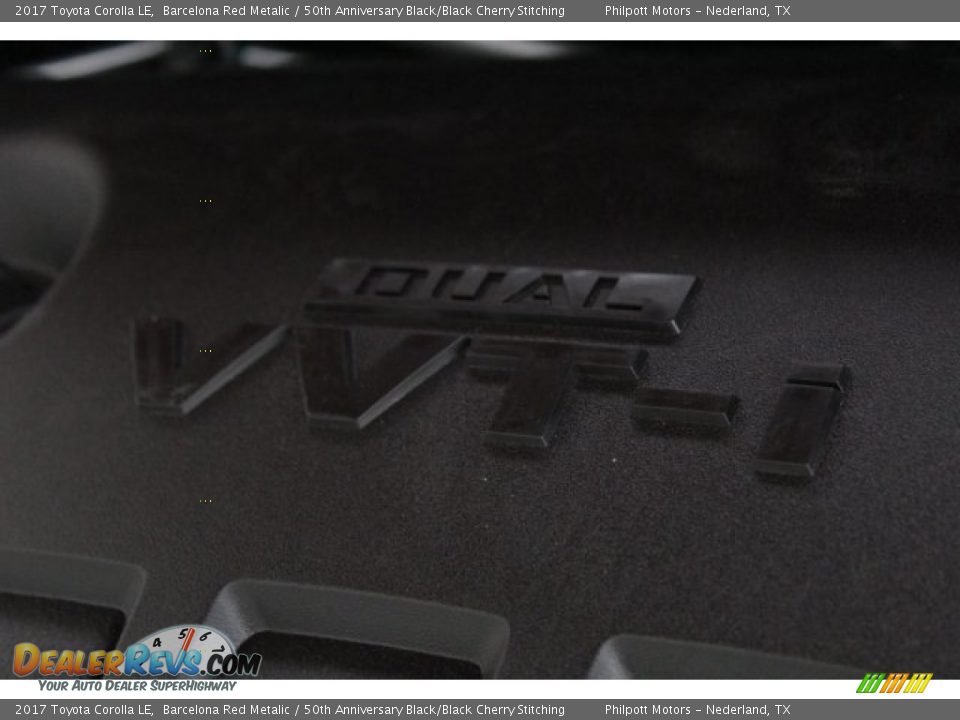 2017 Toyota Corolla LE Barcelona Red Metalic / 50th Anniversary Black/Black Cherry Stitching Photo #24