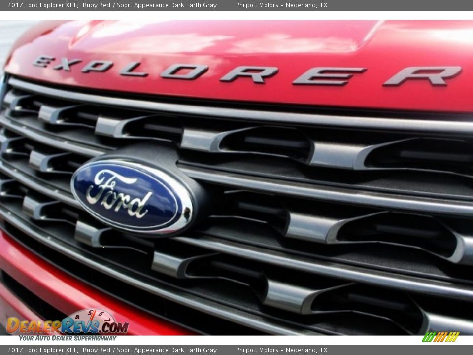 2017 Ford Explorer XLT Ruby Red / Sport Appearance Dark Earth Gray Photo #4