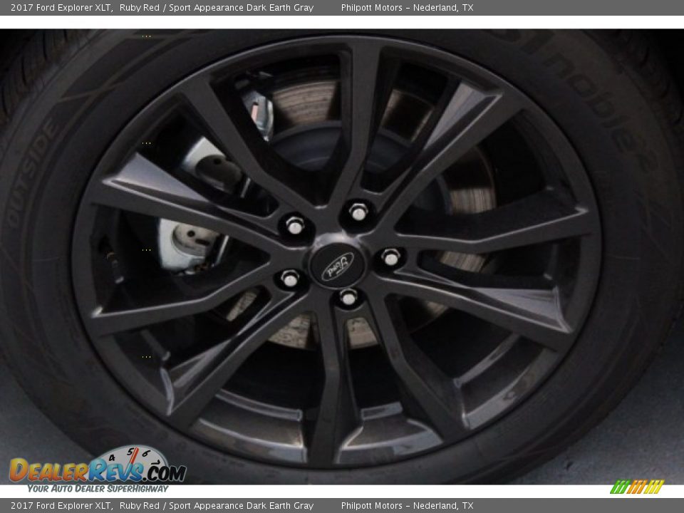 2017 Ford Explorer XLT Ruby Red / Sport Appearance Dark Earth Gray Photo #5