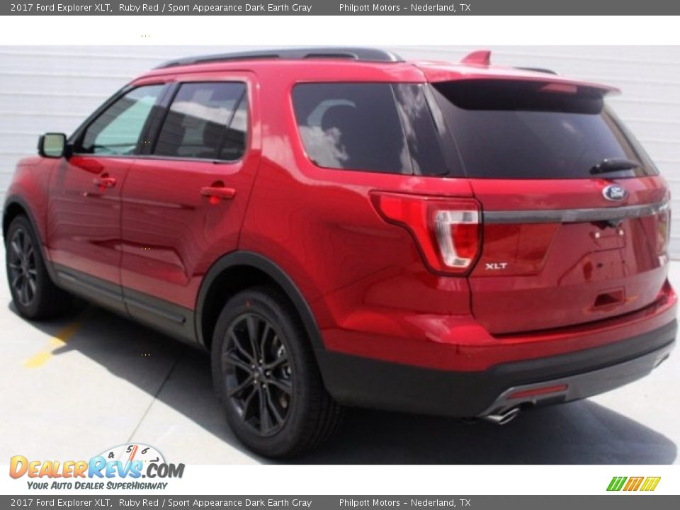 2017 Ford Explorer XLT Ruby Red / Sport Appearance Dark Earth Gray Photo #6