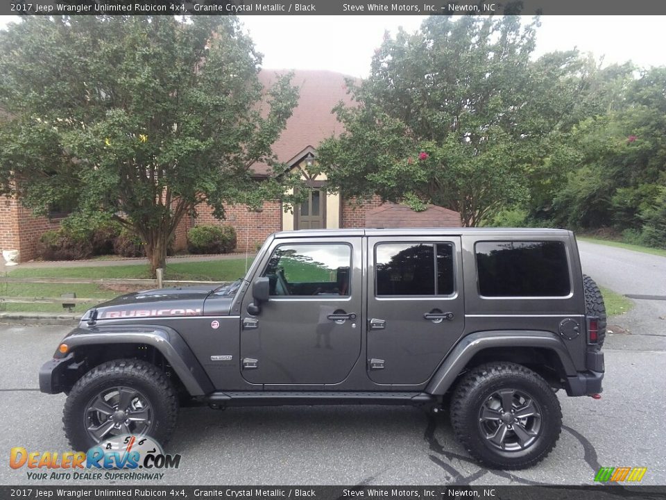 2017 Jeep Wrangler Unlimited Rubicon 4x4 Granite Crystal Metallic / Black Photo #1