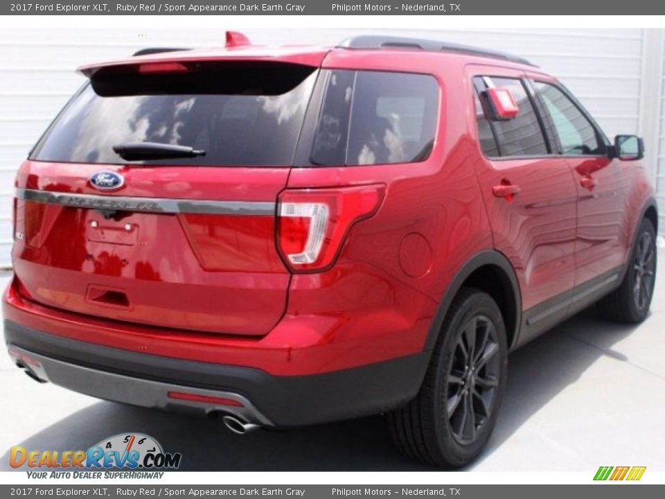 2017 Ford Explorer XLT Ruby Red / Sport Appearance Dark Earth Gray Photo #8