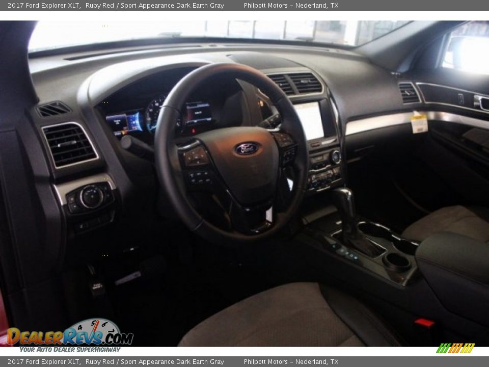 2017 Ford Explorer XLT Ruby Red / Sport Appearance Dark Earth Gray Photo #10