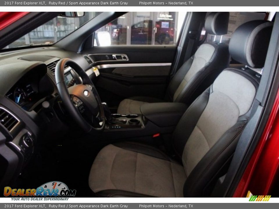 2017 Ford Explorer XLT Ruby Red / Sport Appearance Dark Earth Gray Photo #11