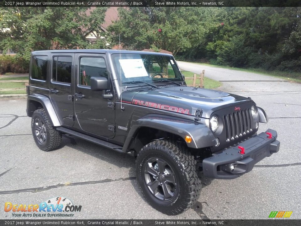 2017 Jeep Wrangler Unlimited Rubicon 4x4 Granite Crystal Metallic / Black Photo #4