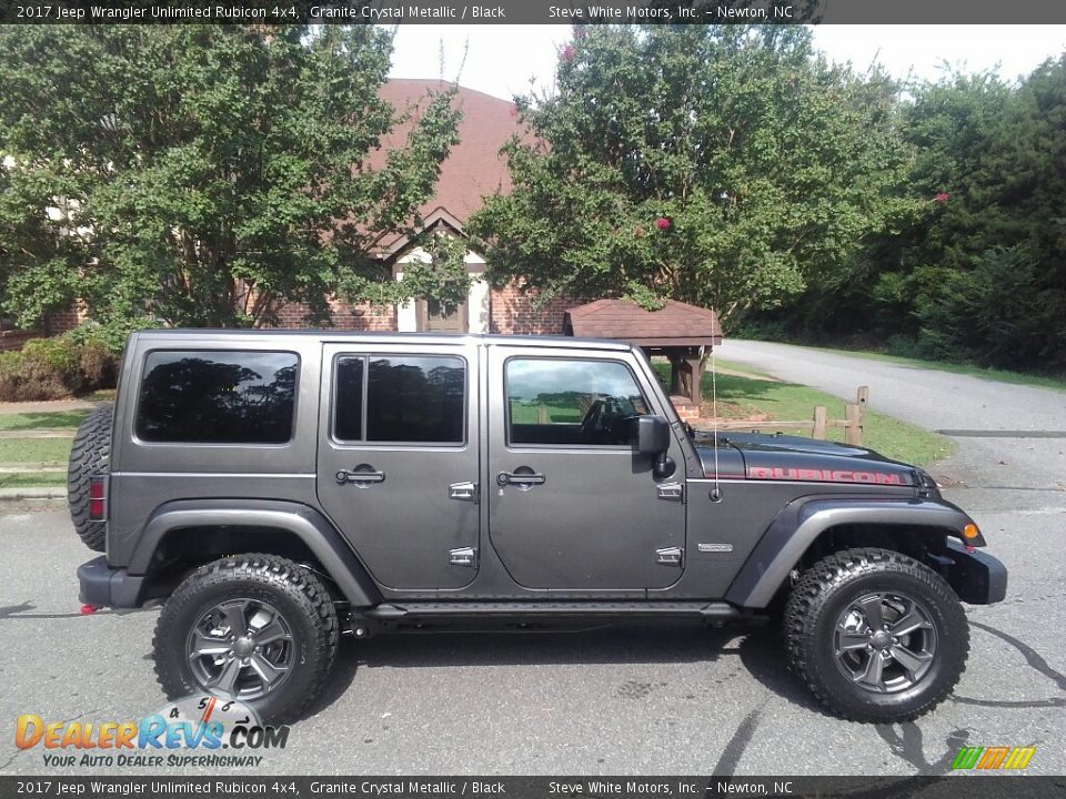 2017 Jeep Wrangler Unlimited Rubicon 4x4 Granite Crystal Metallic / Black Photo #5