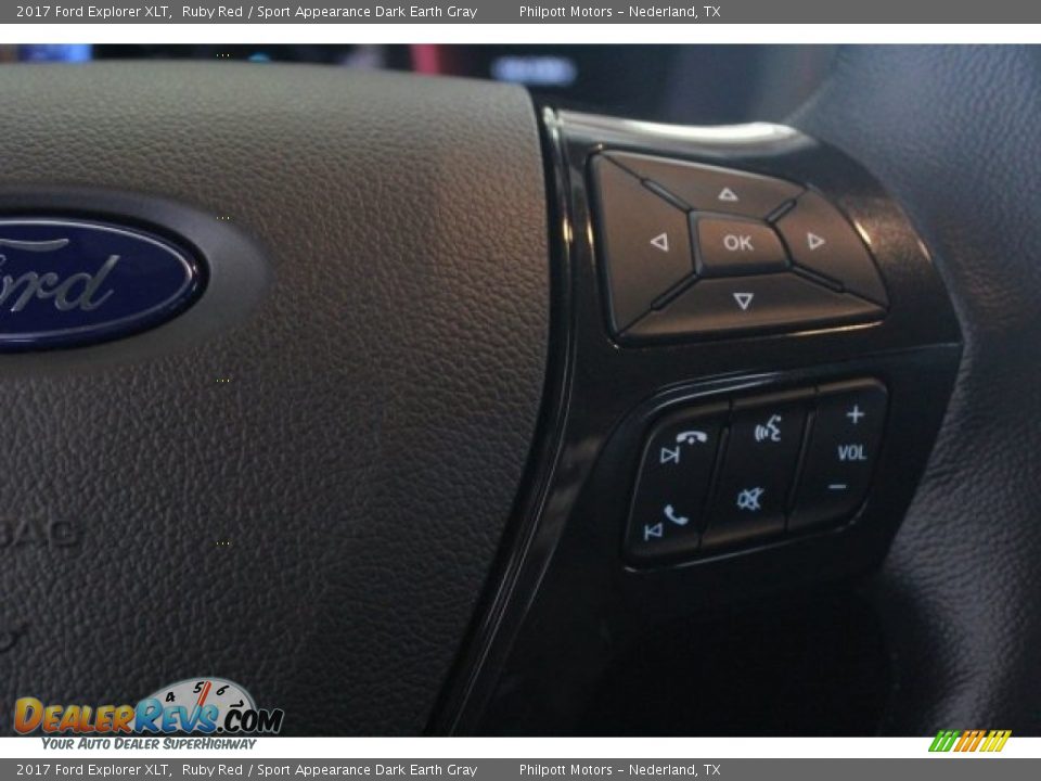 2017 Ford Explorer XLT Ruby Red / Sport Appearance Dark Earth Gray Photo #18