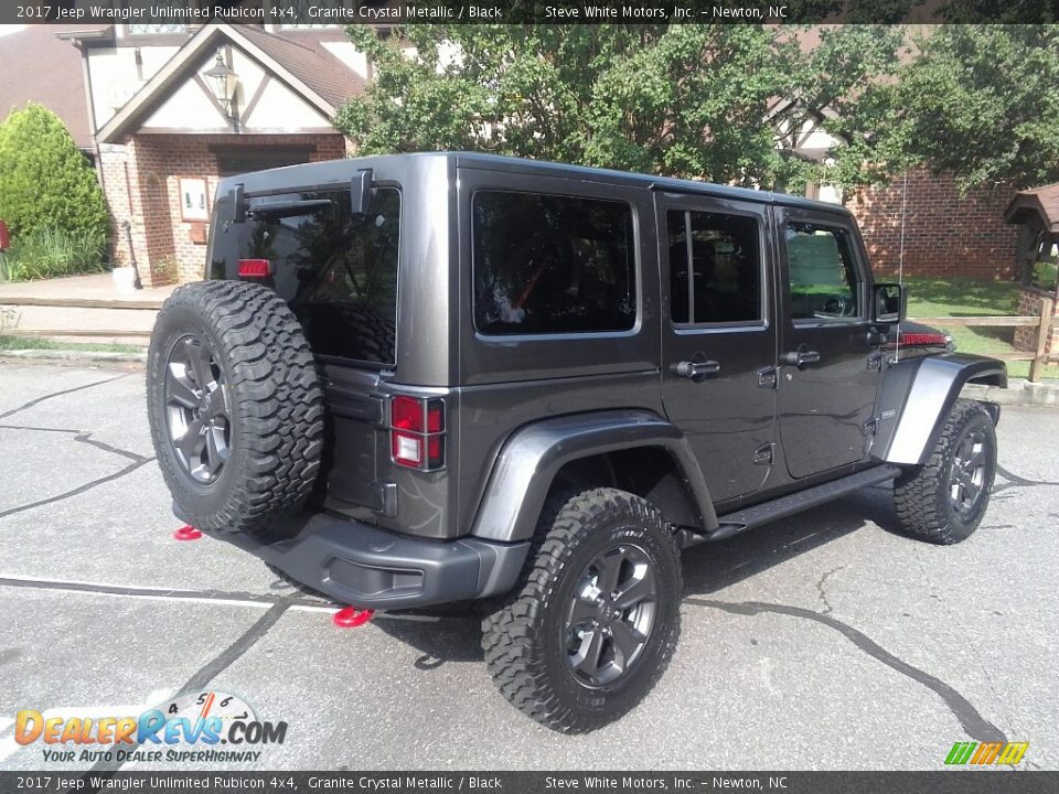 2017 Jeep Wrangler Unlimited Rubicon 4x4 Granite Crystal Metallic / Black Photo #6