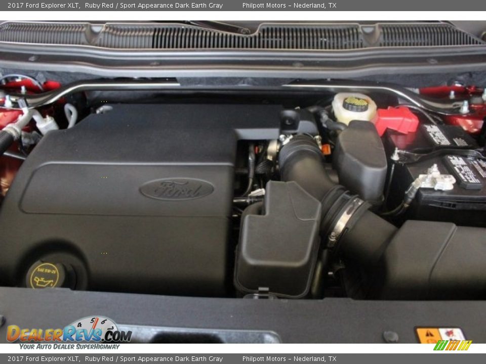 2017 Ford Explorer XLT Ruby Red / Sport Appearance Dark Earth Gray Photo #30