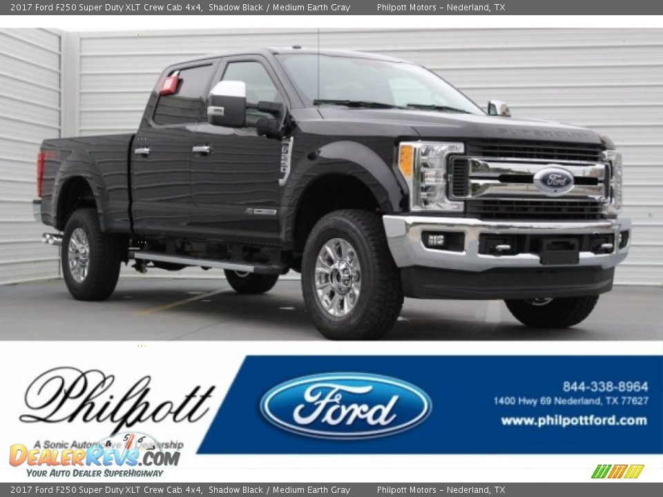 2017 Ford F250 Super Duty XLT Crew Cab 4x4 Shadow Black / Medium Earth Gray Photo #1