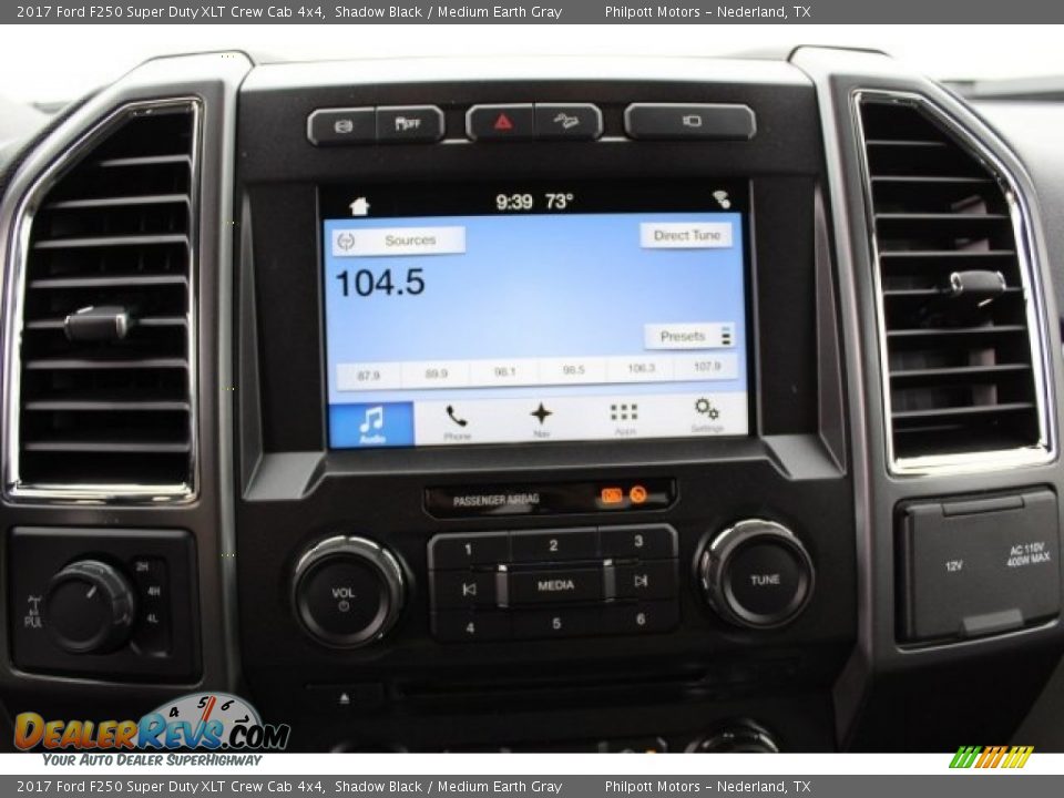2017 Ford F250 Super Duty XLT Crew Cab 4x4 Shadow Black / Medium Earth Gray Photo #13