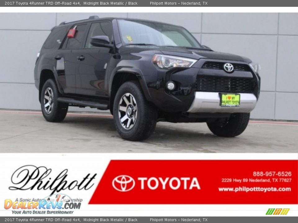 2017 Toyota 4Runner TRD Off-Road 4x4 Midnight Black Metallic / Black Photo #1