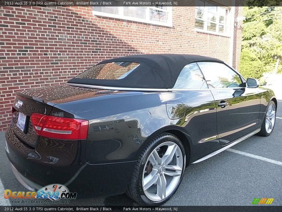 2012 Audi S5 3.0 TFSI quattro Cabriolet Brilliant Black / Black Photo #5