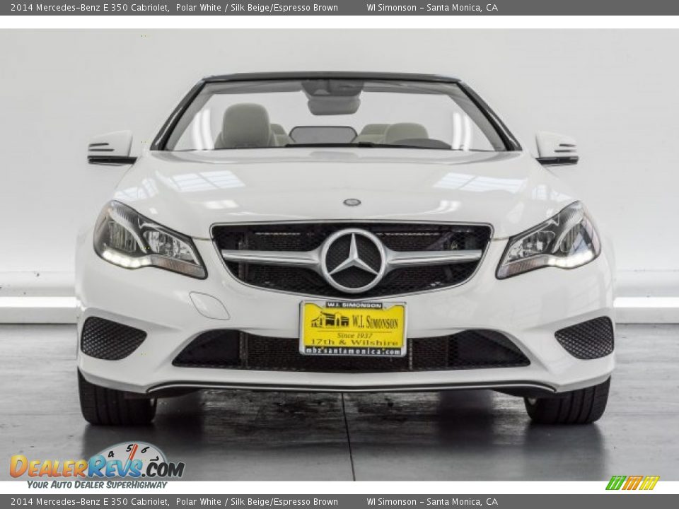 2014 Mercedes-Benz E 350 Cabriolet Polar White / Silk Beige/Espresso Brown Photo #2