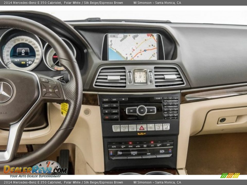2014 Mercedes-Benz E 350 Cabriolet Polar White / Silk Beige/Espresso Brown Photo #4