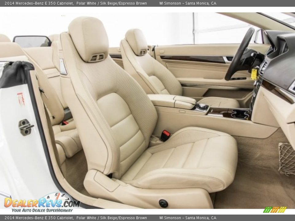 2014 Mercedes-Benz E 350 Cabriolet Polar White / Silk Beige/Espresso Brown Photo #6