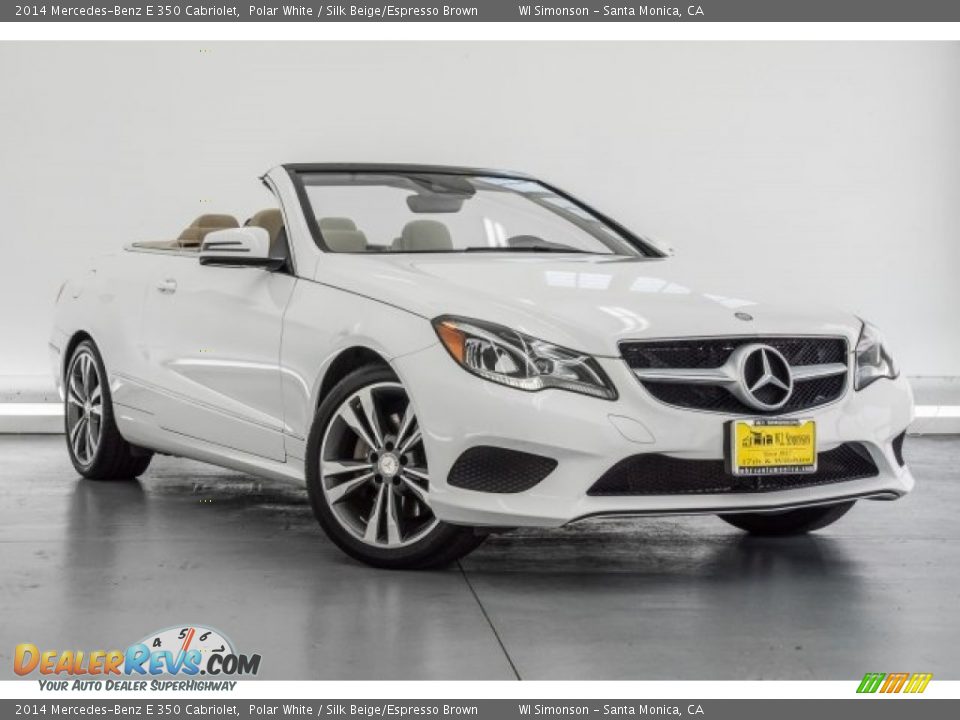 2014 Mercedes-Benz E 350 Cabriolet Polar White / Silk Beige/Espresso Brown Photo #12