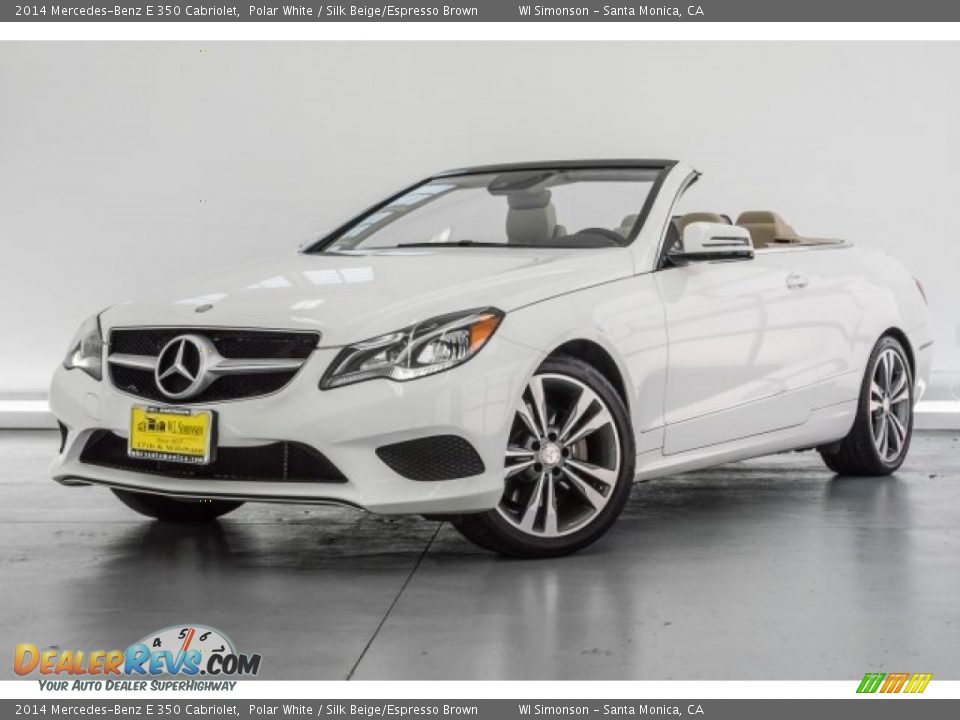 2014 Mercedes-Benz E 350 Cabriolet Polar White / Silk Beige/Espresso Brown Photo #14