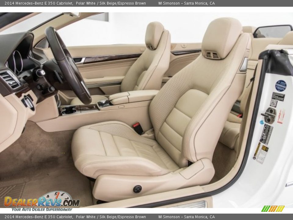 2014 Mercedes-Benz E 350 Cabriolet Polar White / Silk Beige/Espresso Brown Photo #15