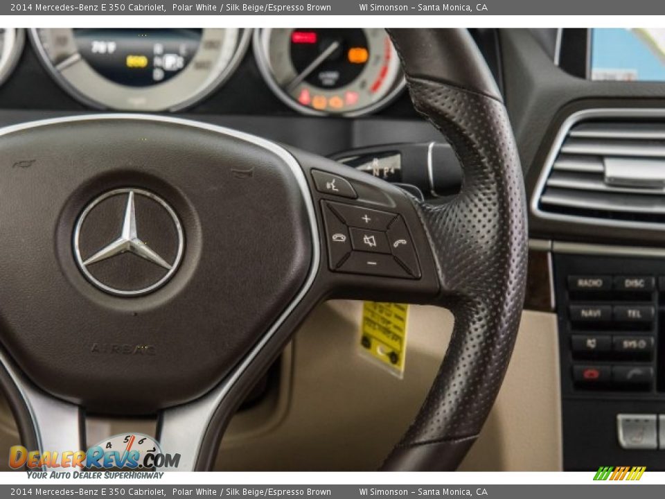 2014 Mercedes-Benz E 350 Cabriolet Polar White / Silk Beige/Espresso Brown Photo #17