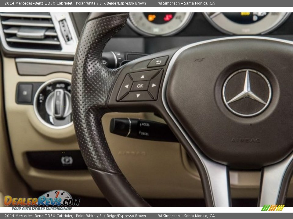 2014 Mercedes-Benz E 350 Cabriolet Polar White / Silk Beige/Espresso Brown Photo #18