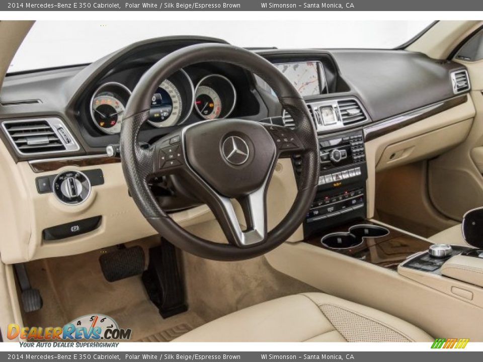 2014 Mercedes-Benz E 350 Cabriolet Polar White / Silk Beige/Espresso Brown Photo #20
