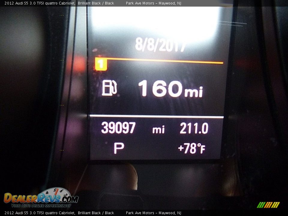 2012 Audi S5 3.0 TFSI quattro Cabriolet Brilliant Black / Black Photo #32