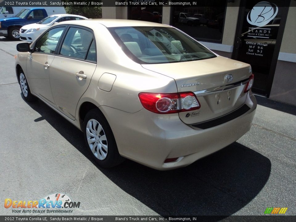 2012 Toyota Corolla LE Sandy Beach Metallic / Bisque Photo #3