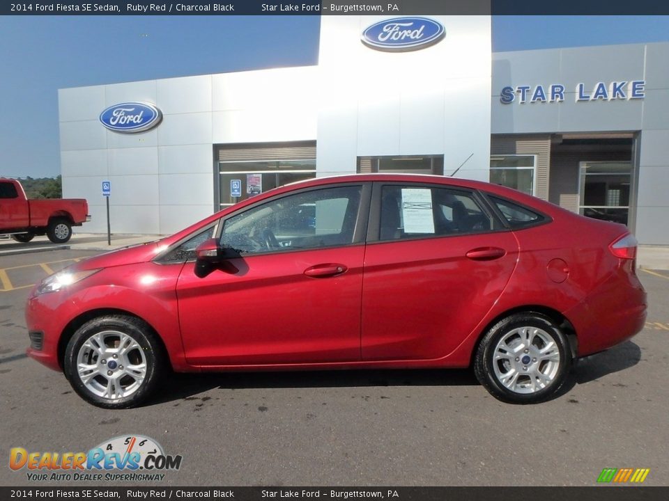 2014 Ford Fiesta SE Sedan Ruby Red / Charcoal Black Photo #8
