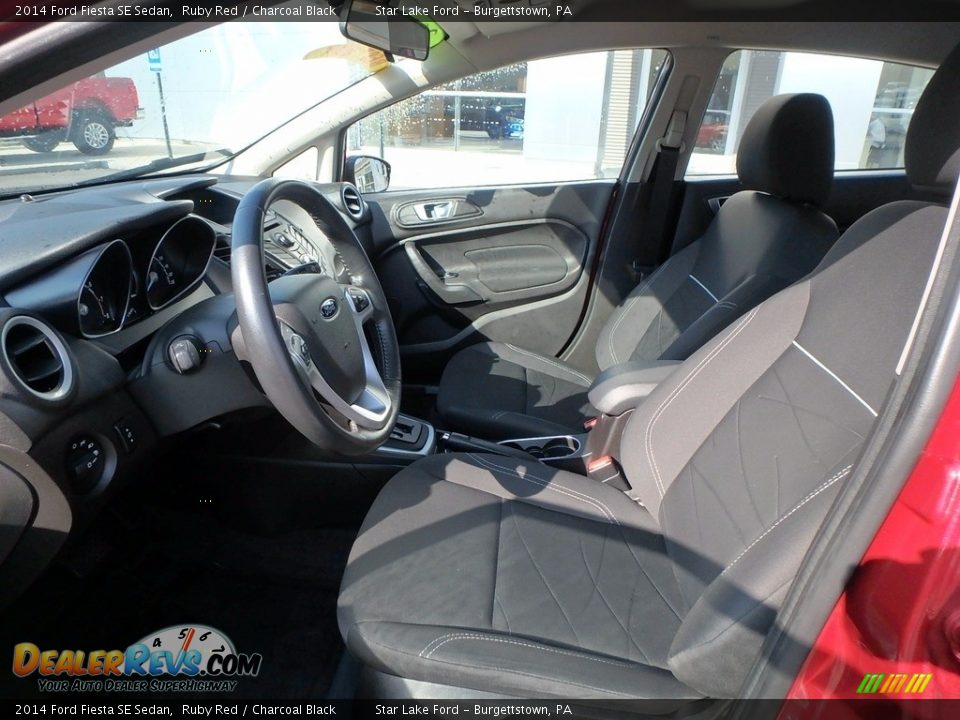2014 Ford Fiesta SE Sedan Ruby Red / Charcoal Black Photo #9