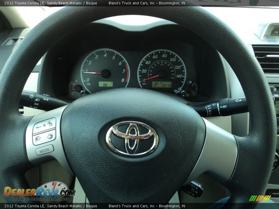 2012 Toyota Corolla LE Sandy Beach Metallic / Bisque Photo #11