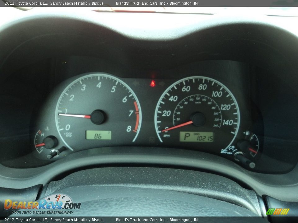 2012 Toyota Corolla LE Sandy Beach Metallic / Bisque Photo #12