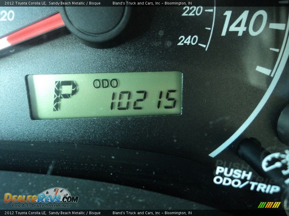 2012 Toyota Corolla LE Sandy Beach Metallic / Bisque Photo #13
