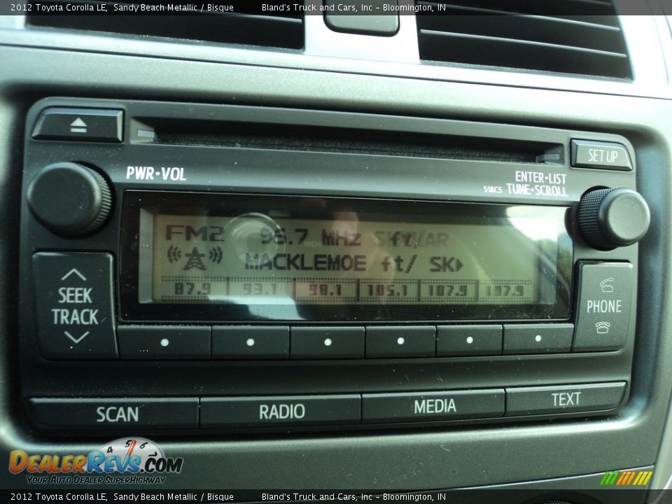 2012 Toyota Corolla LE Sandy Beach Metallic / Bisque Photo #16