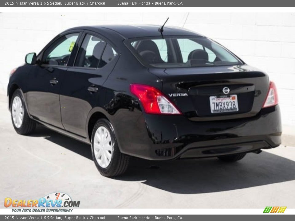 2015 Nissan Versa 1.6 S Sedan Super Black / Charcoal Photo #2