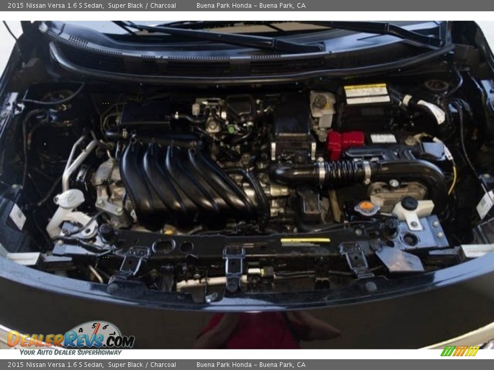 2015 Nissan Versa 1.6 S Sedan Super Black / Charcoal Photo #23