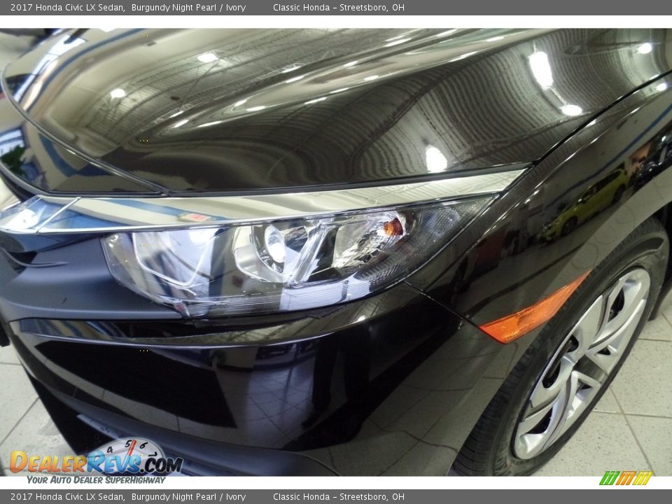 2017 Honda Civic LX Sedan Burgundy Night Pearl / Ivory Photo #6