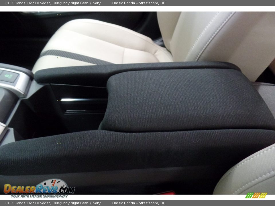 2017 Honda Civic LX Sedan Burgundy Night Pearl / Ivory Photo #21