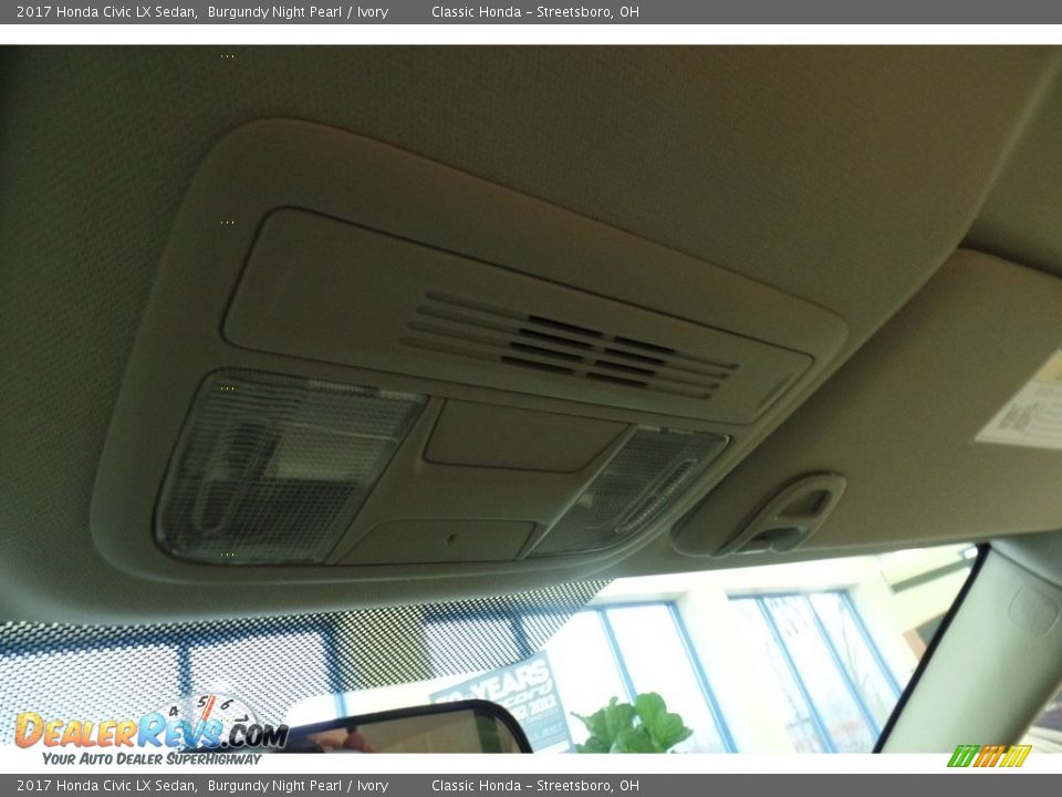 2017 Honda Civic LX Sedan Burgundy Night Pearl / Ivory Photo #24