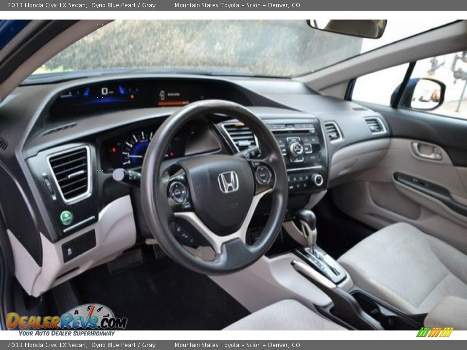 2013 Honda Civic LX Sedan Dyno Blue Pearl / Gray Photo #10
