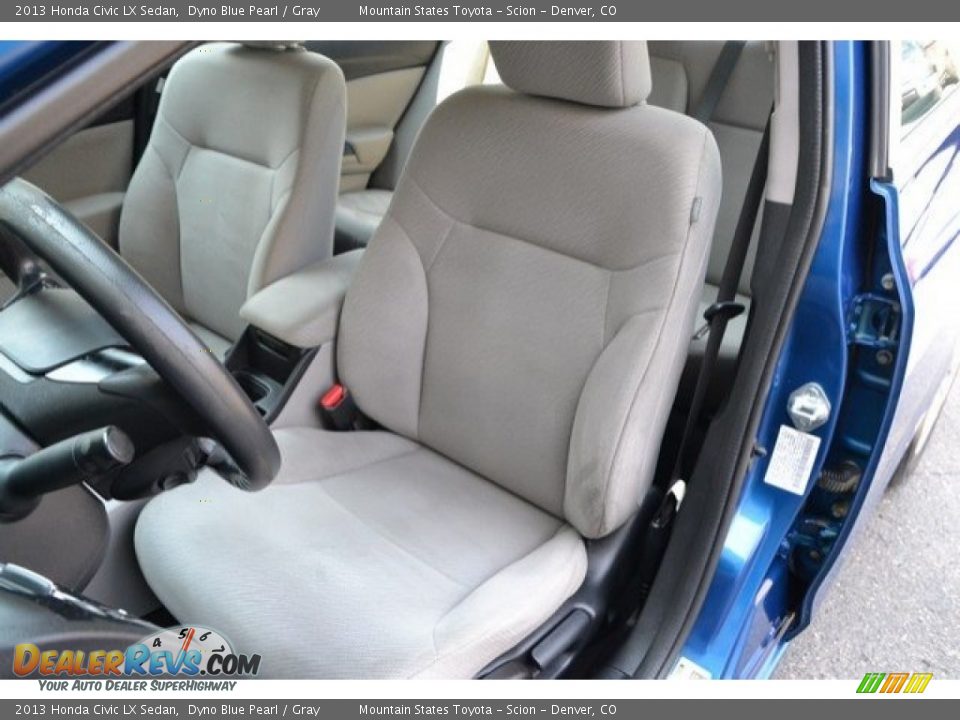 2013 Honda Civic LX Sedan Dyno Blue Pearl / Gray Photo #12