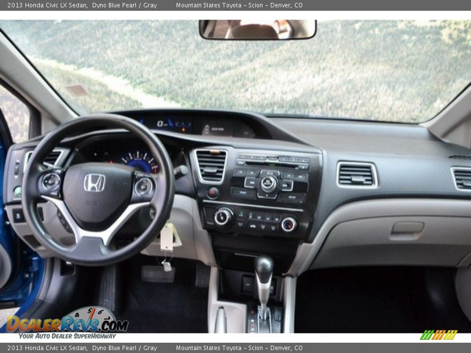 2013 Honda Civic LX Sedan Dyno Blue Pearl / Gray Photo #13