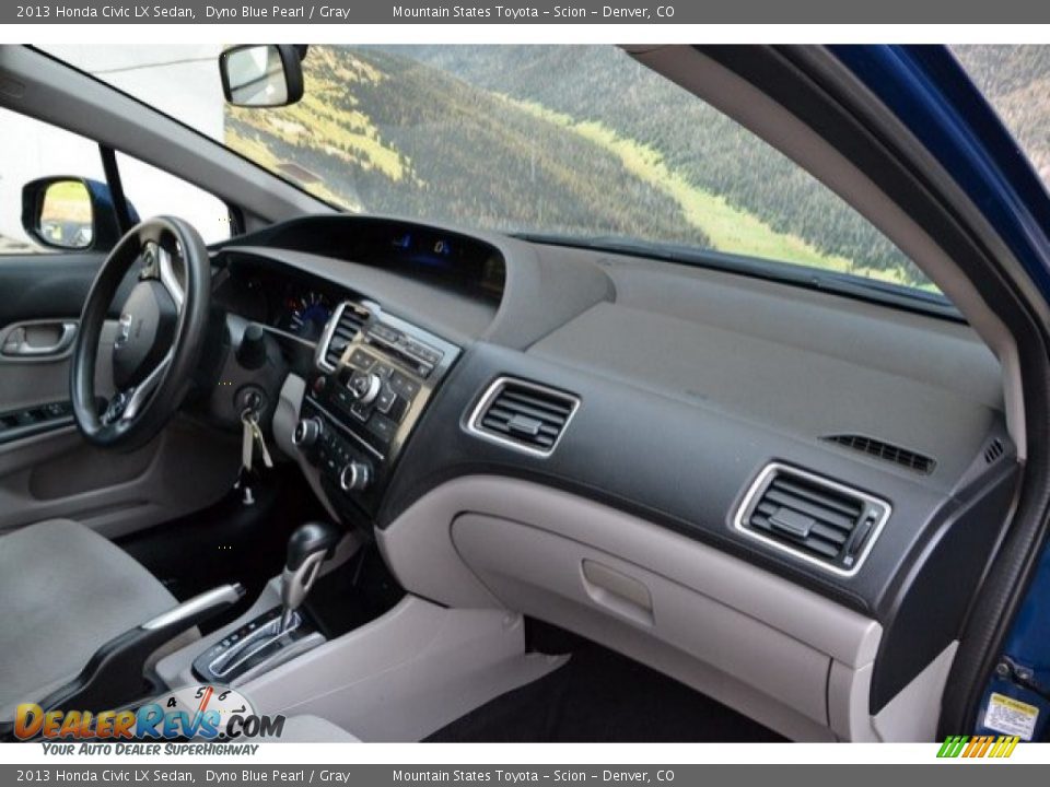 2013 Honda Civic LX Sedan Dyno Blue Pearl / Gray Photo #16