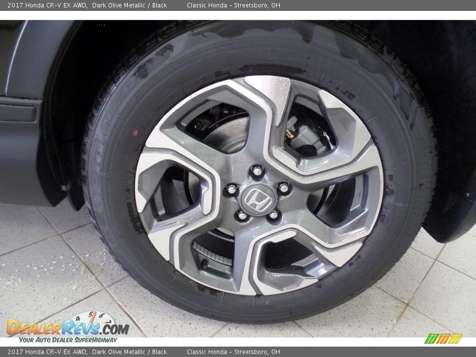 2017 Honda CR-V EX AWD Dark Olive Metallic / Black Photo #15